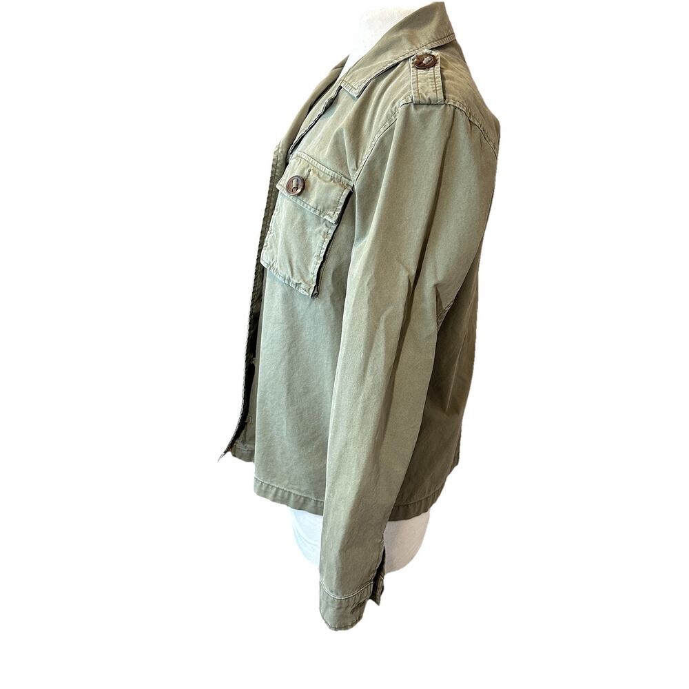 Life In Progress Womens Olive Green Utility Military Jacket Size Large - Picture 3 of 11